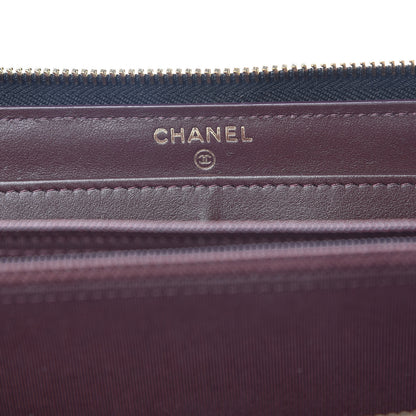 Chanel Caviar Quilted Large Gusset Zip Around Wallet Black 6 of 10