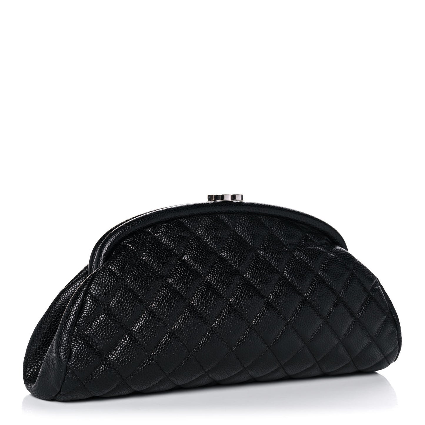 Caviar Quilted Timeless Clutch Black