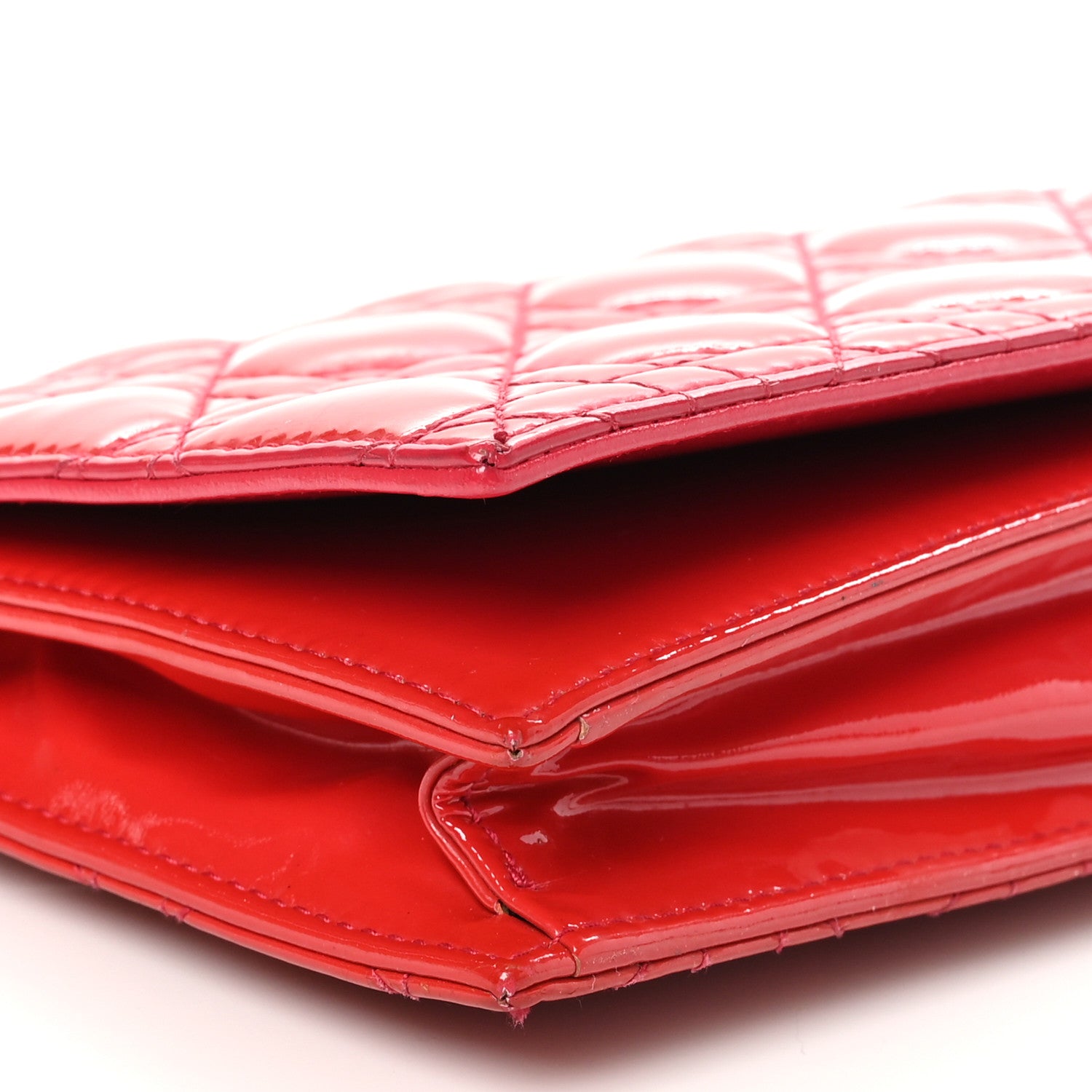 Christian Dior Patent Cannage Lady Dior Convertible Clutch Red 9 of 12
