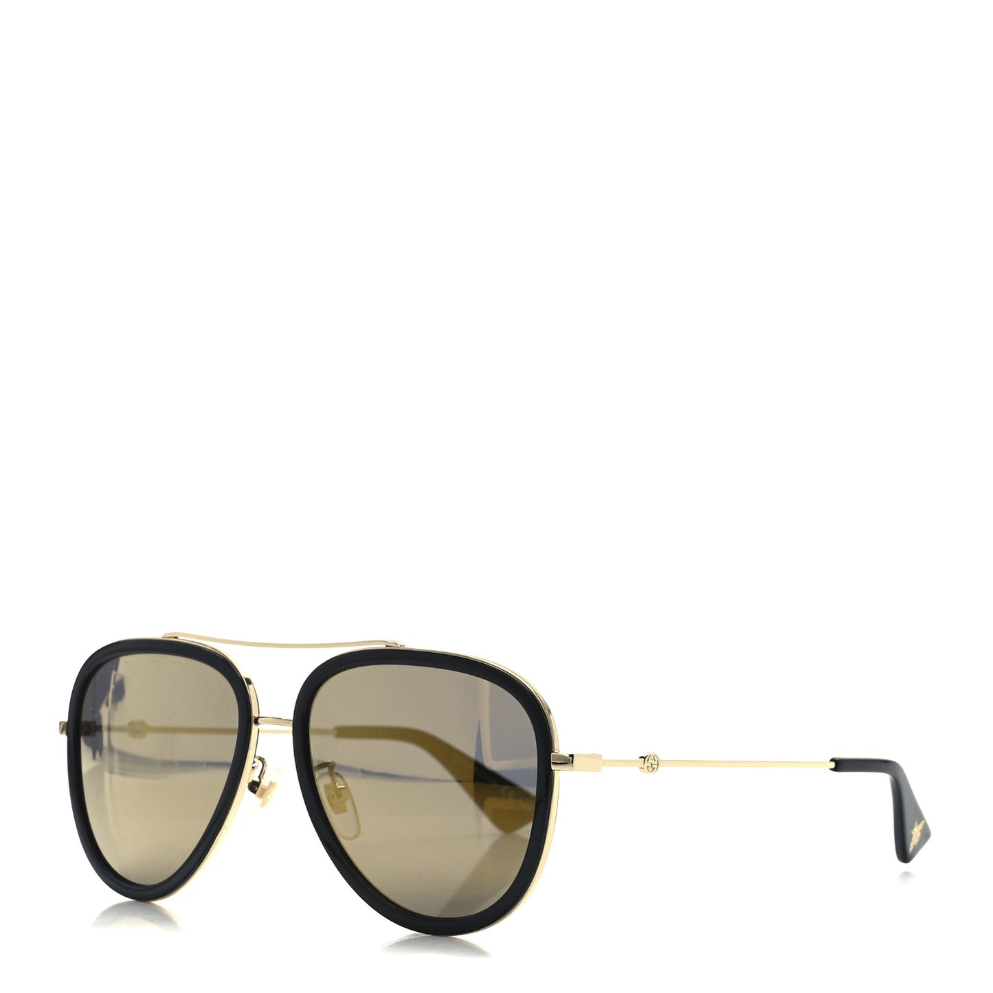 Aviator Sunglasses GG0062S Black Gold