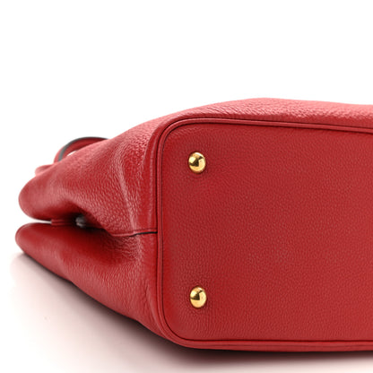 Prada Vitello Phenix Top Handle Bag Rosso 9 of 10