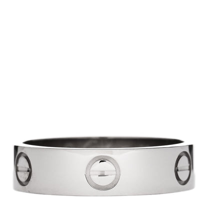 Cartier 18K White Gold 5.5mm LOVE Ring 60 9.25 1 of 4