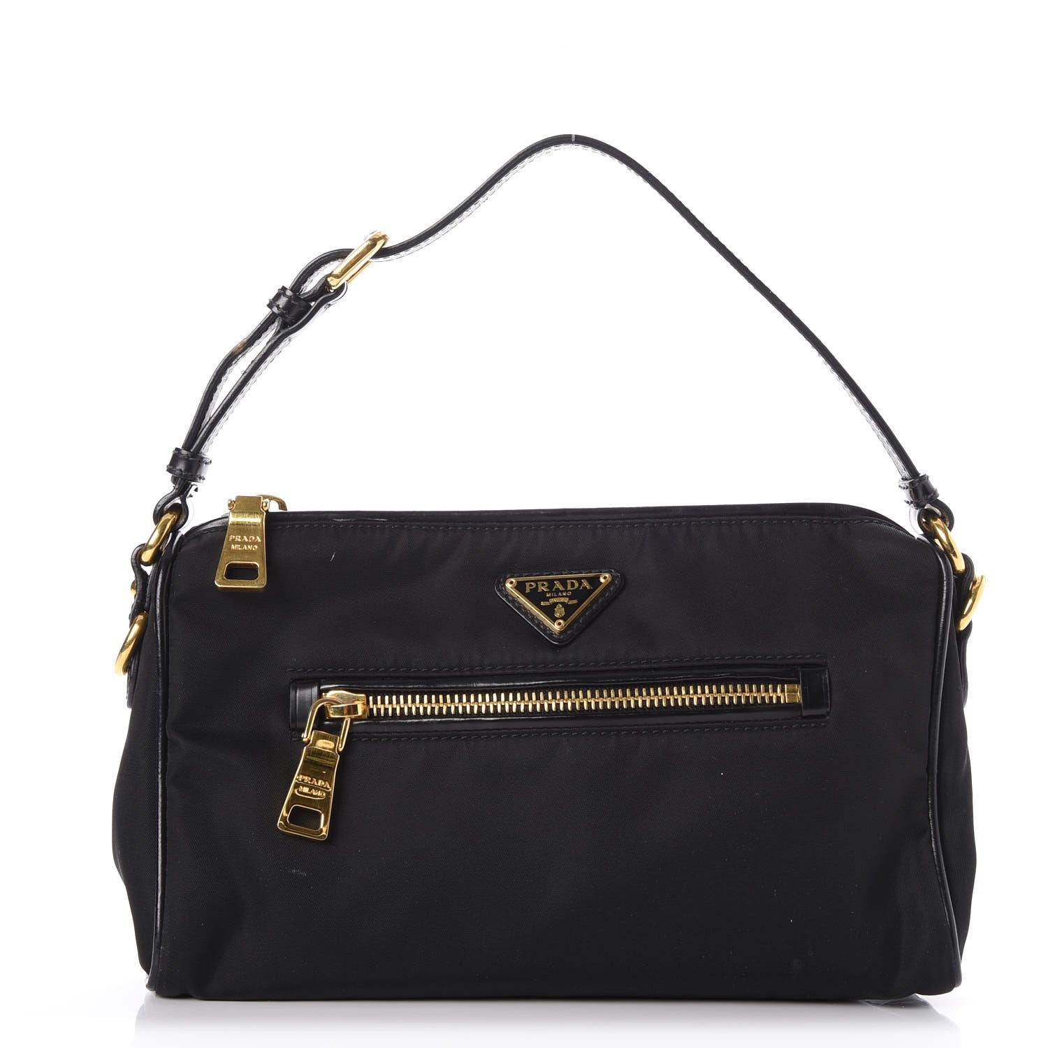 Prada Nylon Tessuto Nylon Small Pochette Bag Black 1 of 6