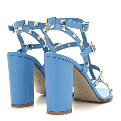 Valentino Garavani Nappa Rockstud 90mm Caged Sandals 38.5 Denim 4 of 8