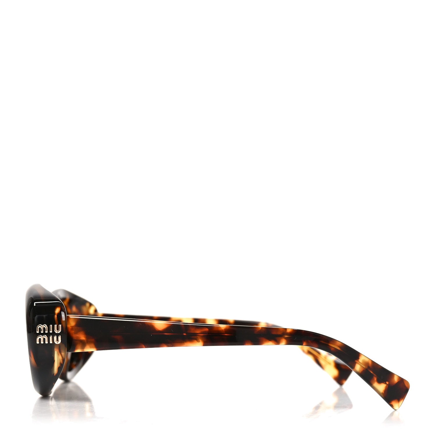 Miu Miu Acetate Oval Reverie Sunglasses SMU B09 Honey Tortoiseshell 3 of 7