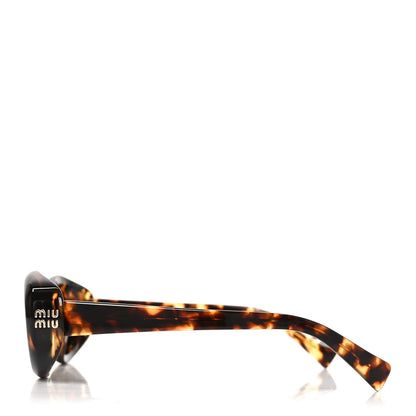 Miu Miu Acetate Oval Reverie Sunglasses SMU B09 Honey Tortoiseshell 3 of 7