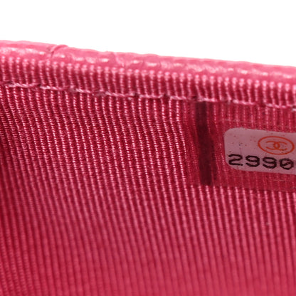 Chanel Caviar Quilted Flap Card Holder Wallet Pink 7 of 8