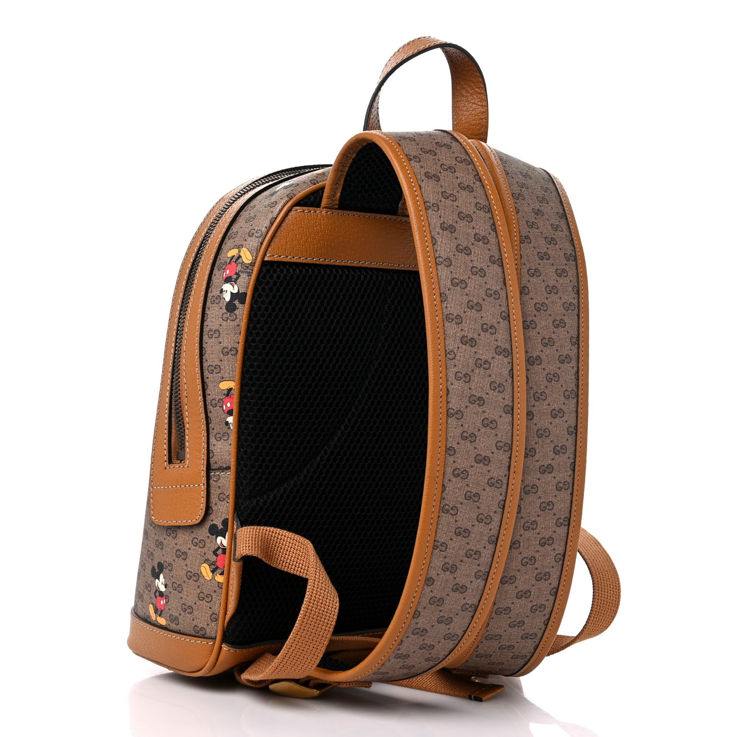 X DISNEY Mini Vintage GG Supreme Monogram Mickey Mouse Small Dome Backpack Beige Vintage Sun Oil