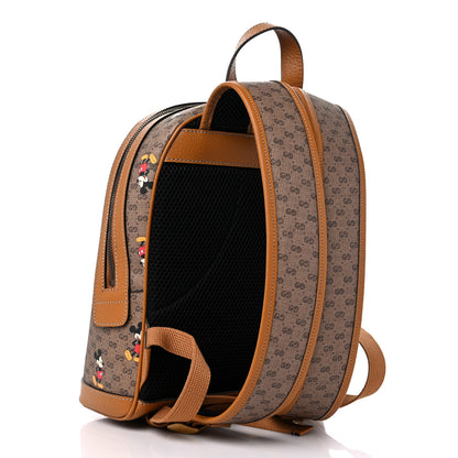 Gucci X DISNEY Mini Vintage GG Supreme Monogram Mickey Mouse Small Dome Backpack Beige Vintage Sun Oil 3 of 9