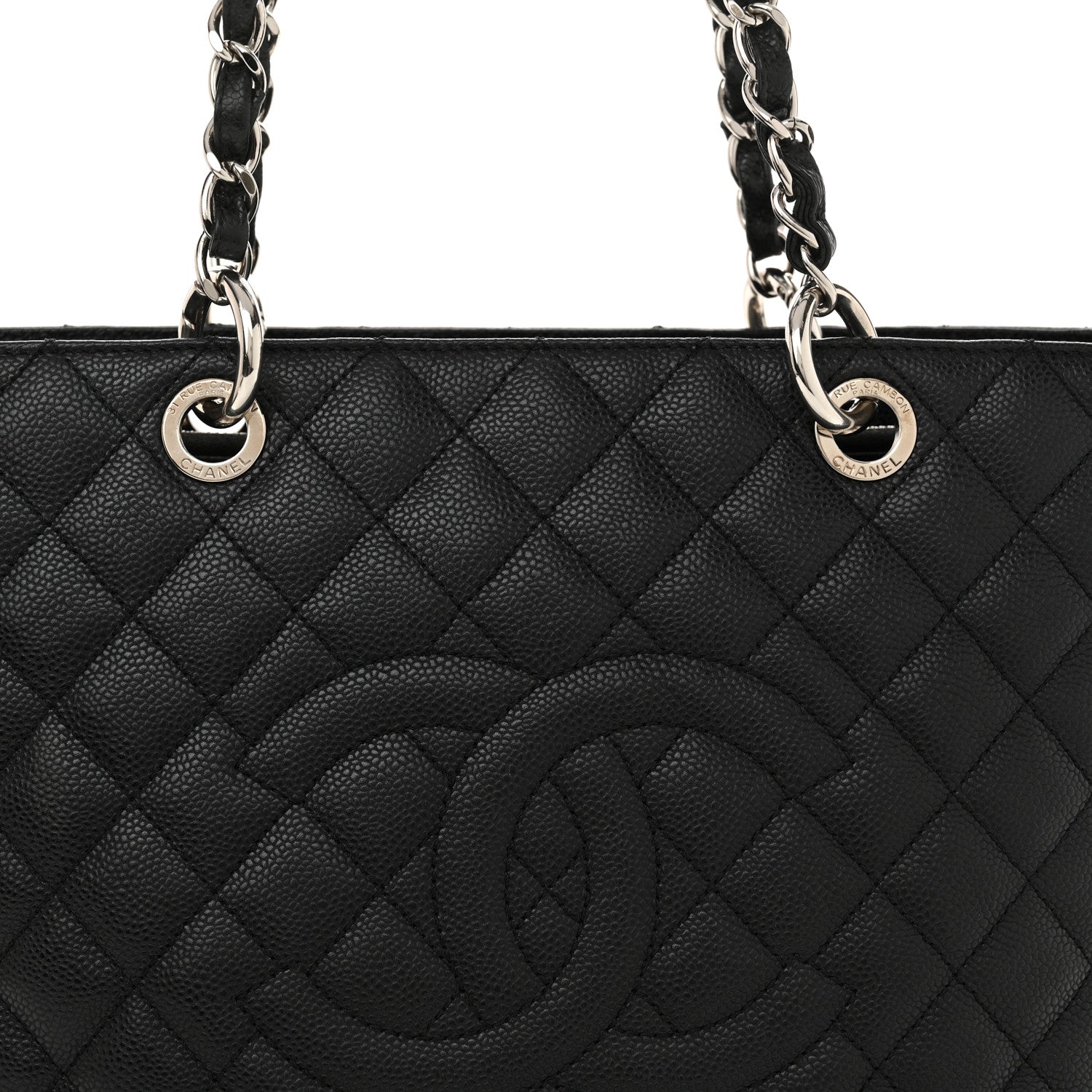 Chanel Caviar Quilted Grand Shopping Tote GST Black 8 of 12