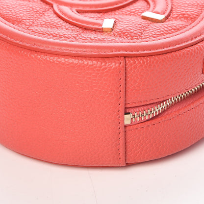 Chanel Caviar Quilted Round Filigree Crossbody Red 9 of 9