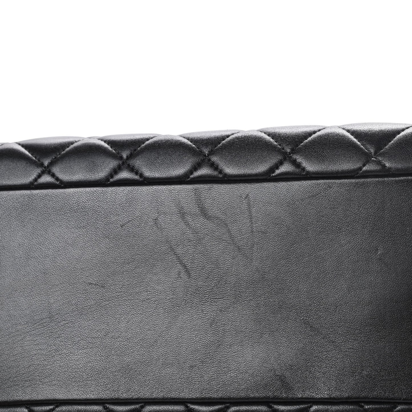 Lambskin Quilted Medium Trendy CC Bowling Bag Black