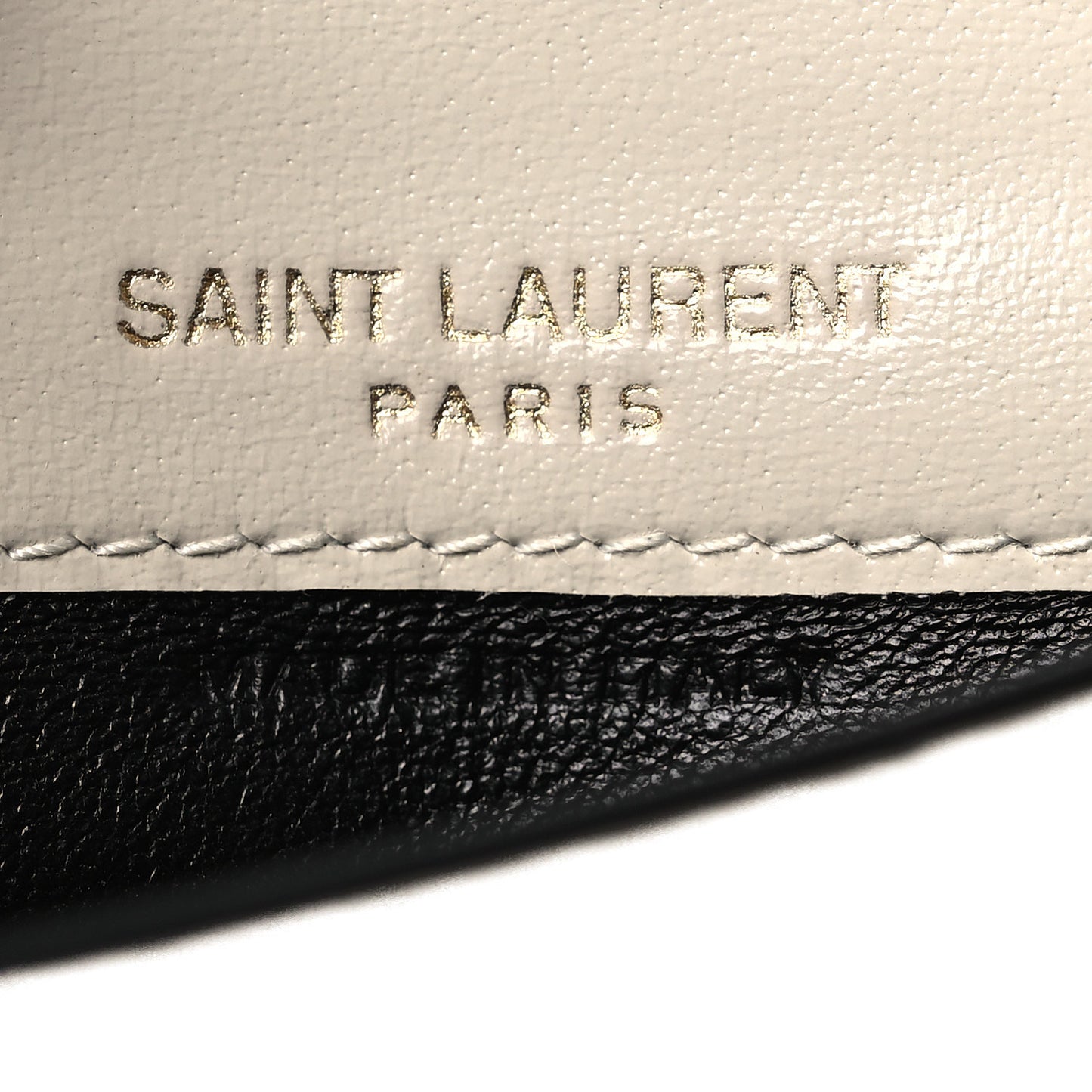 Calfskin Uptown Monogram Card Case Black Crema