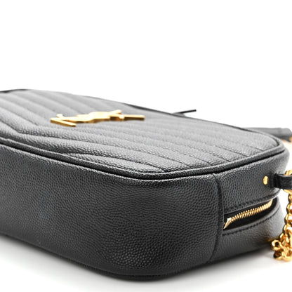 Saint Laurent Grain De Poudre Matelasse Monogram Mini Lou Camera Bag Black 10 of 10