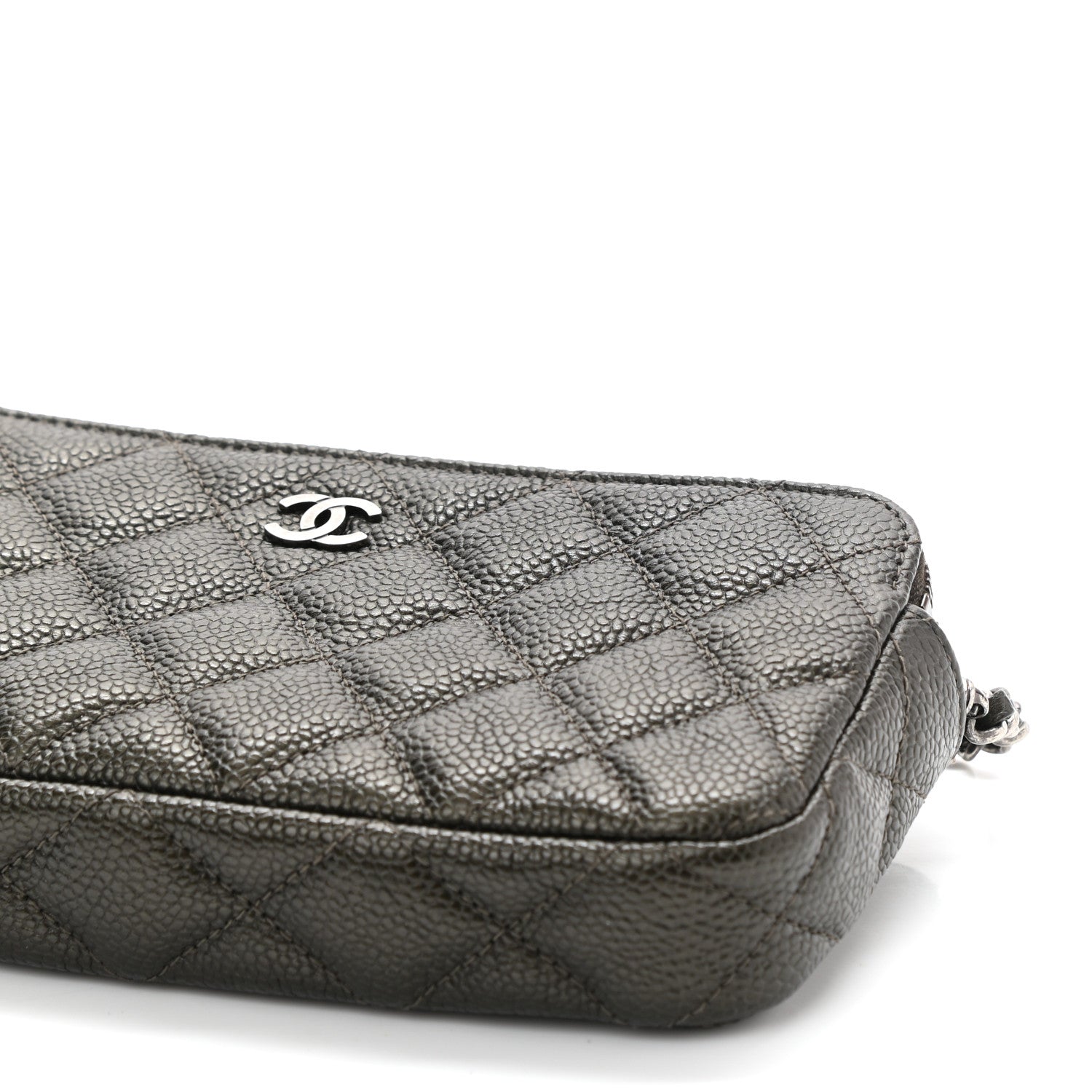 Chanel Caviar Quilted Small Clutch With Chain Dark Charcoal 11 of 12