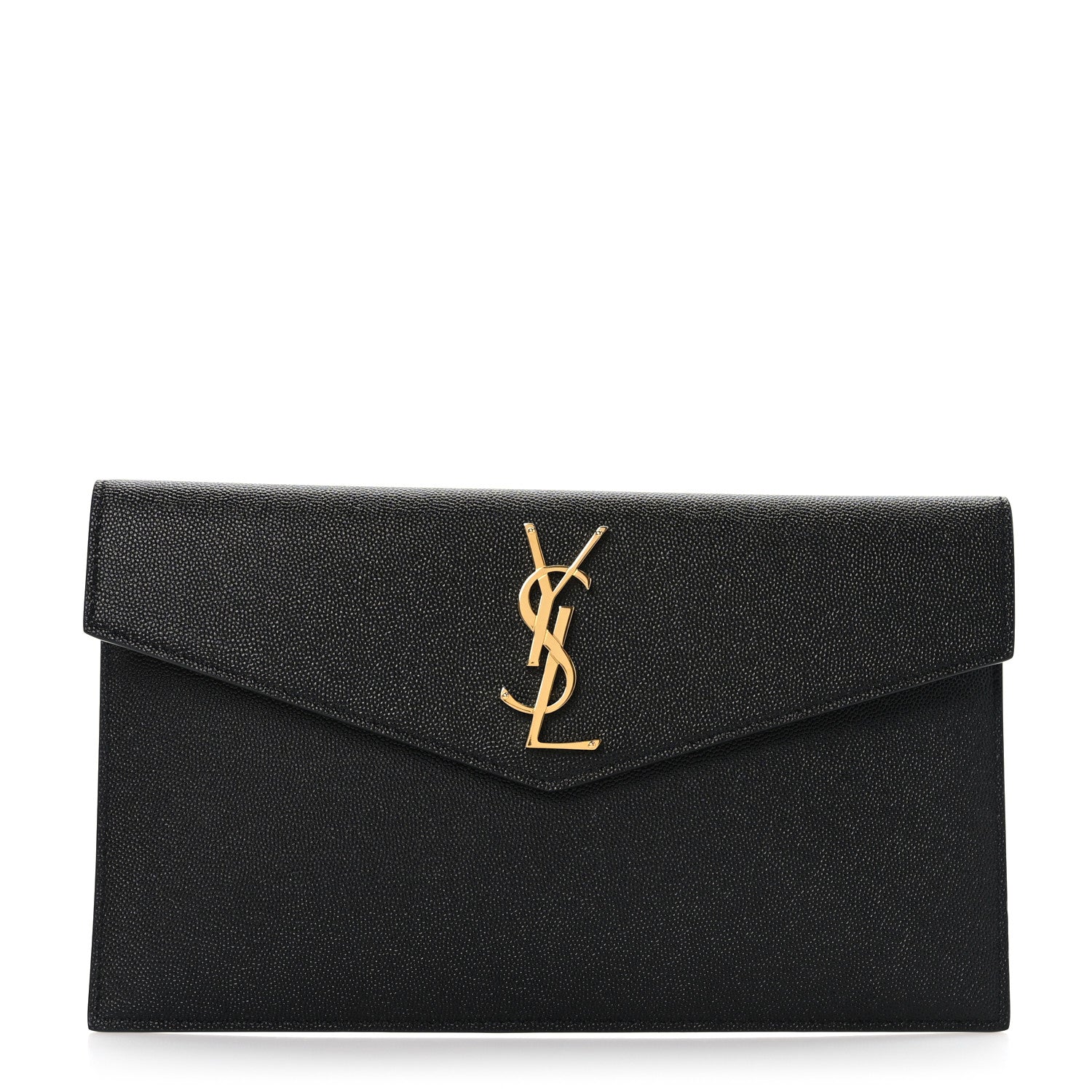 Saint Laurent Grain De Poudre Uptown Pouch Black 1 of 8
