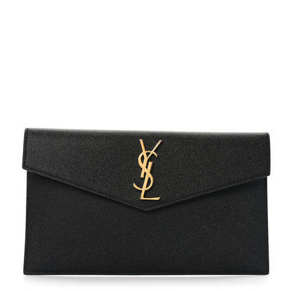 Saint Laurent Grain De Poudre Uptown Pouch Black 1 of 8