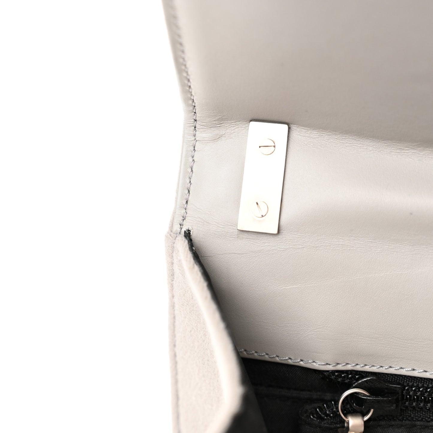 Fabric Gancini Shoulder Bag Grey