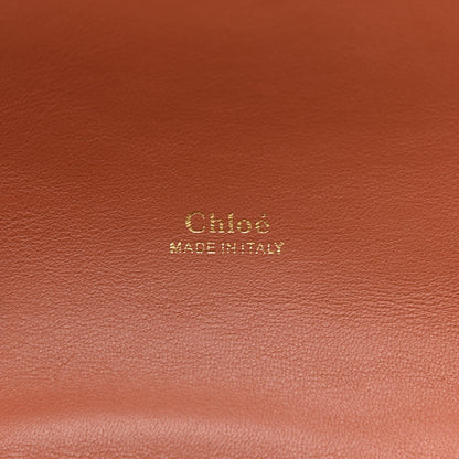 Chloe Calfskin Crocodile Embossed Small Aby Day Shoulder Bag Sepia Brown 6 of 10