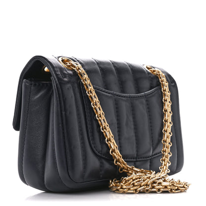 Chanel Aged Calfskin Vertical Quilted 2.55 Reissue Mini Flap Navy 3 of 11