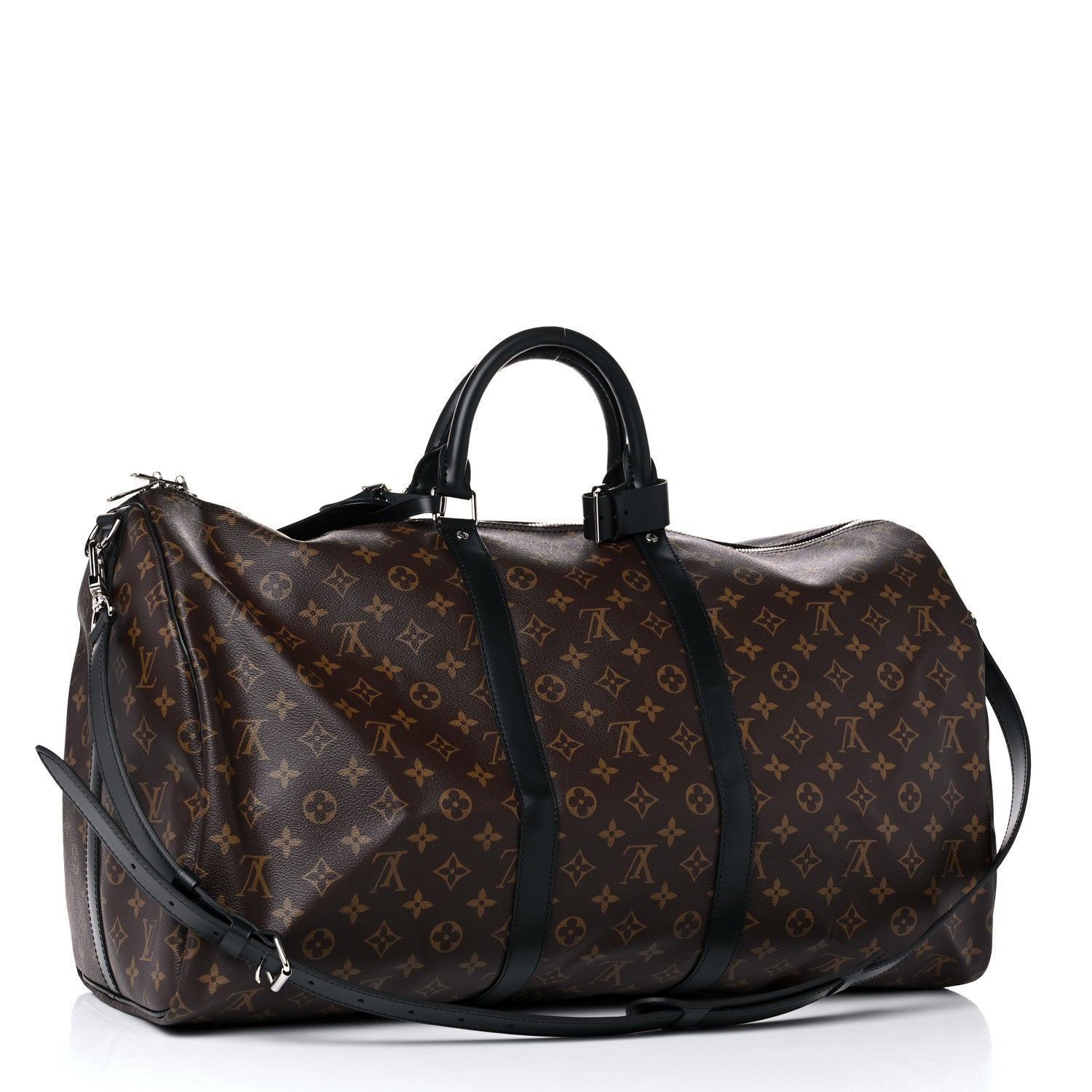 Louis Vuitton Monogram Macassar Keepall Bandouliere 55 3 of 9