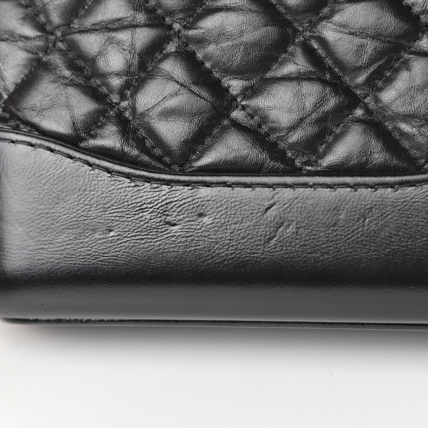 Chanel Aged Calfskin Quilted Small Gabrielle Clutch With Chain Black 14 of 17