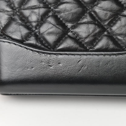 Chanel Aged Calfskin Quilted Small Gabrielle Clutch With Chain Black 14 of 17