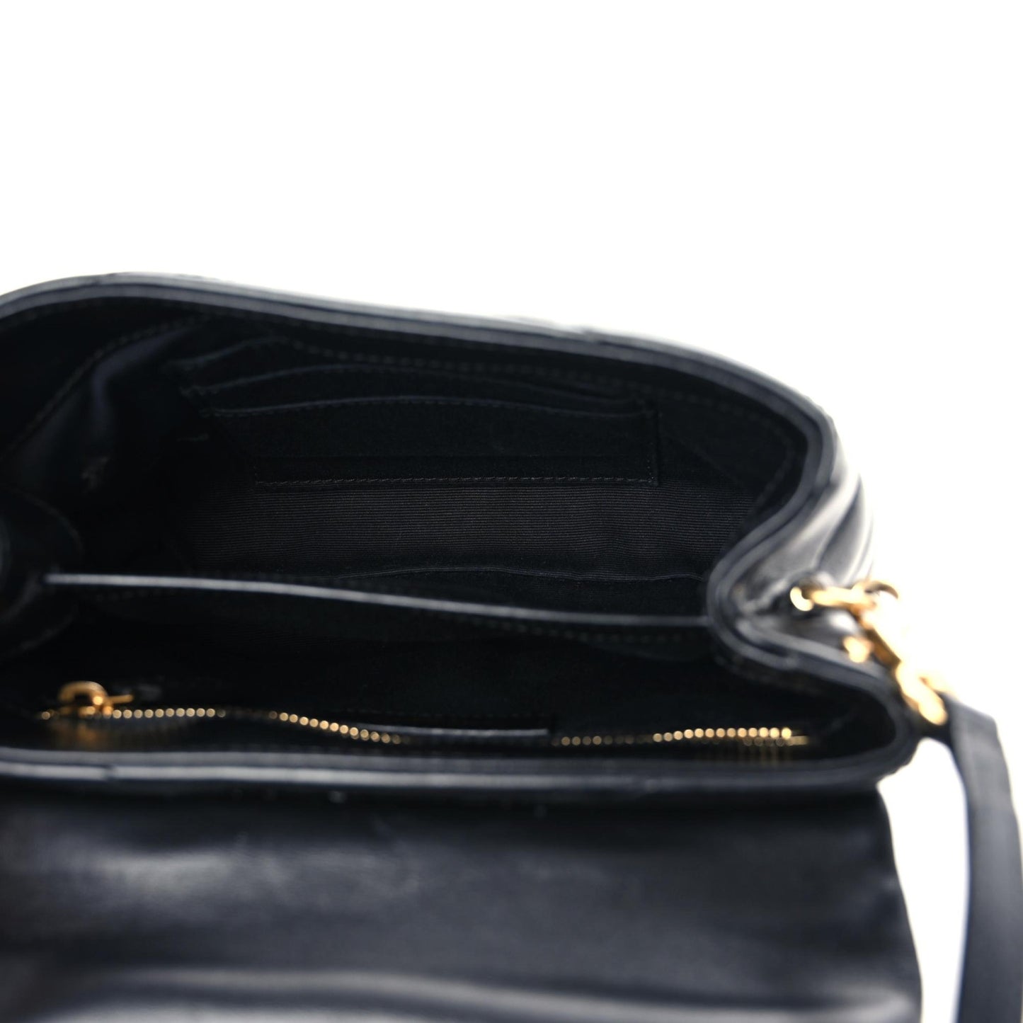 Calfskin Y Quilted Monogram Toy Loulou Crossbody Bag Black
