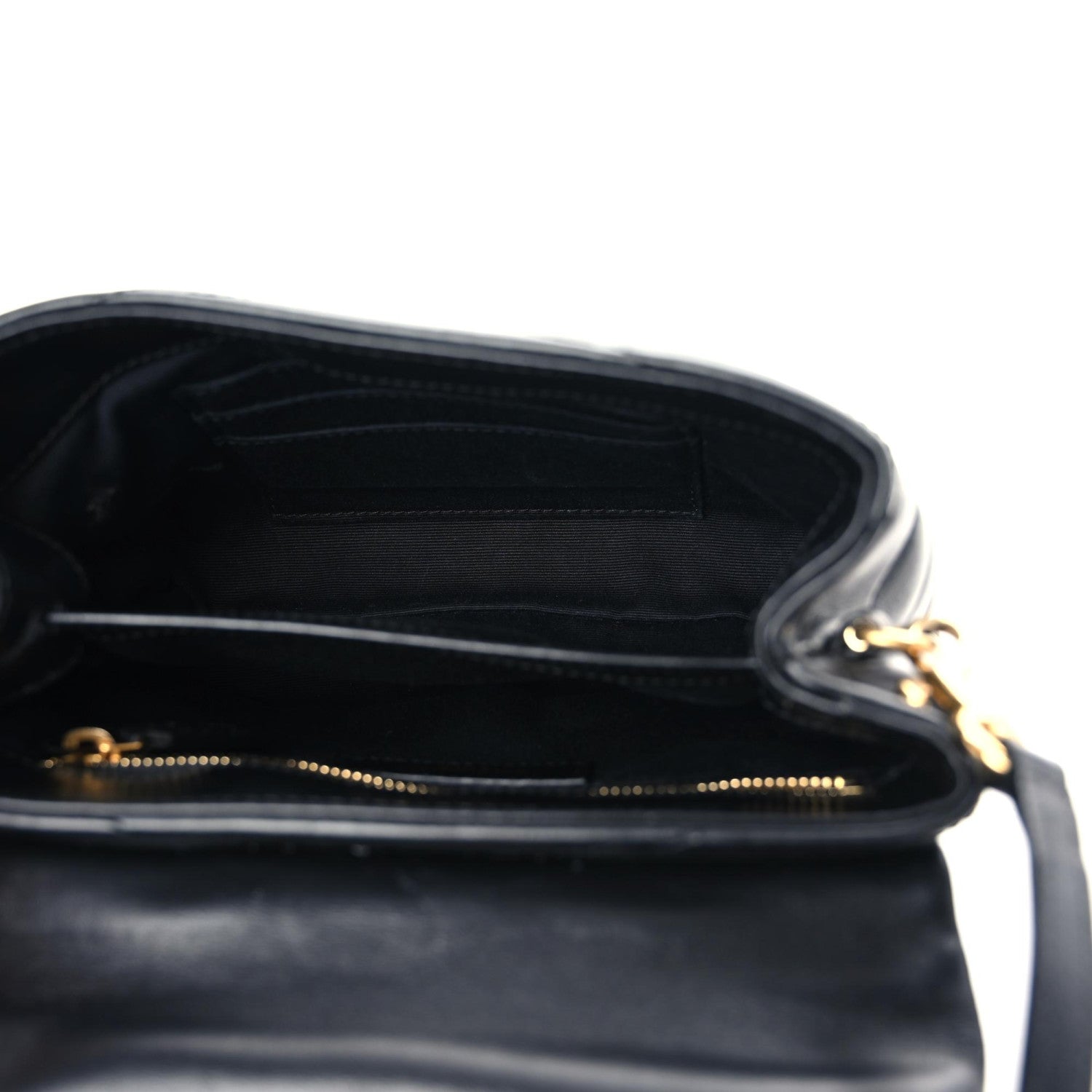 Saint Laurent Calfskin Y Quilted Monogram Toy Loulou Crossbody Bag Black 5 of 18