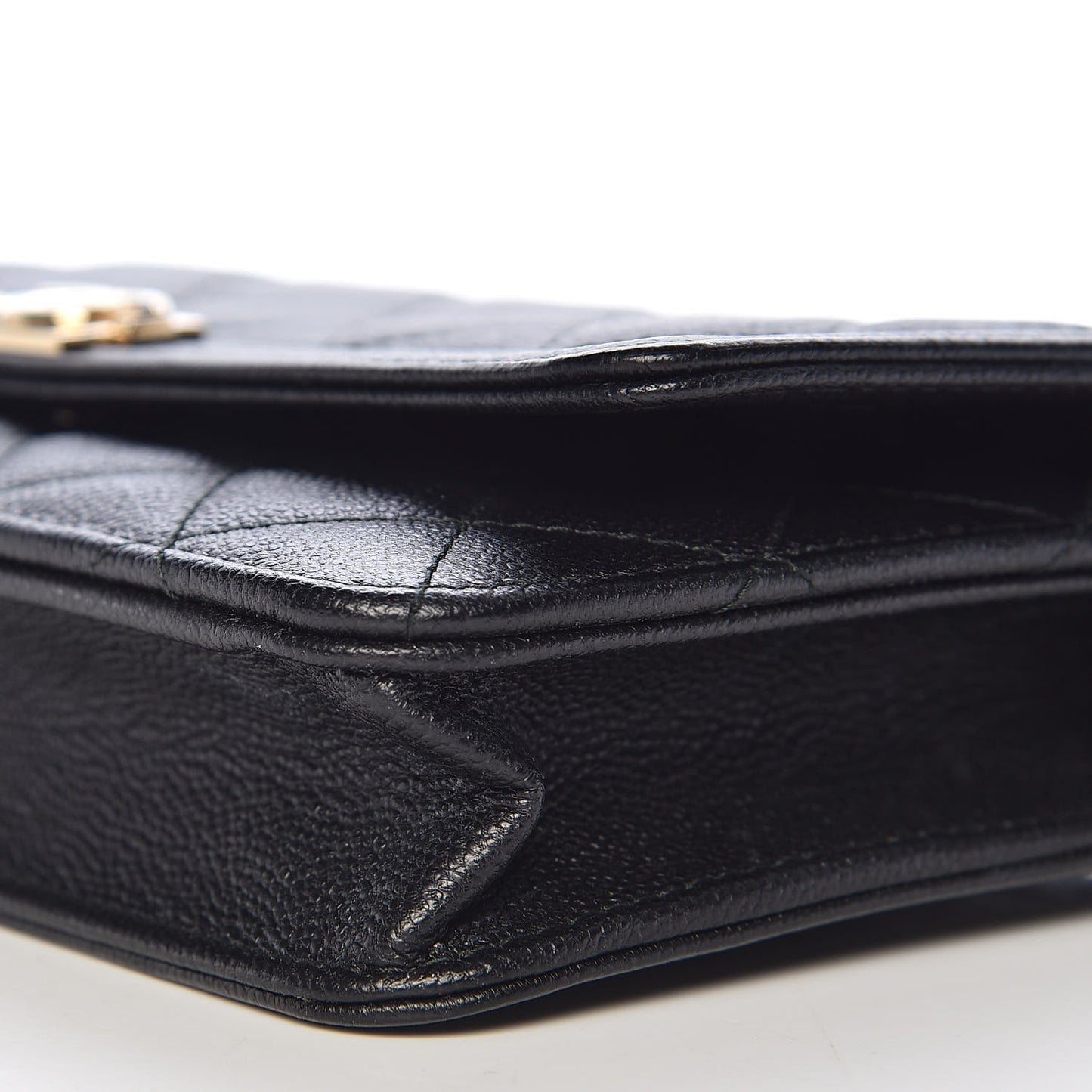 Caviar Quilted Boy Wallet On Chain WOC Black