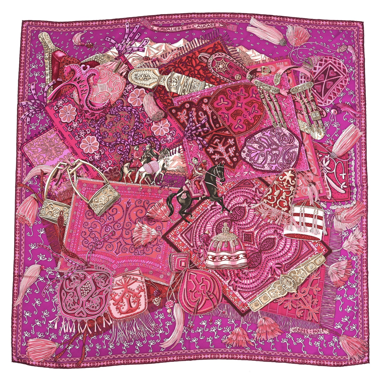Silk Cavaliers du Caucase Scarf 90