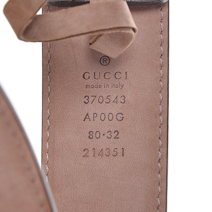Gucci Moon Calfskin Interlocking G 37mm Belt 80 32 Storm Grey 5 of 7