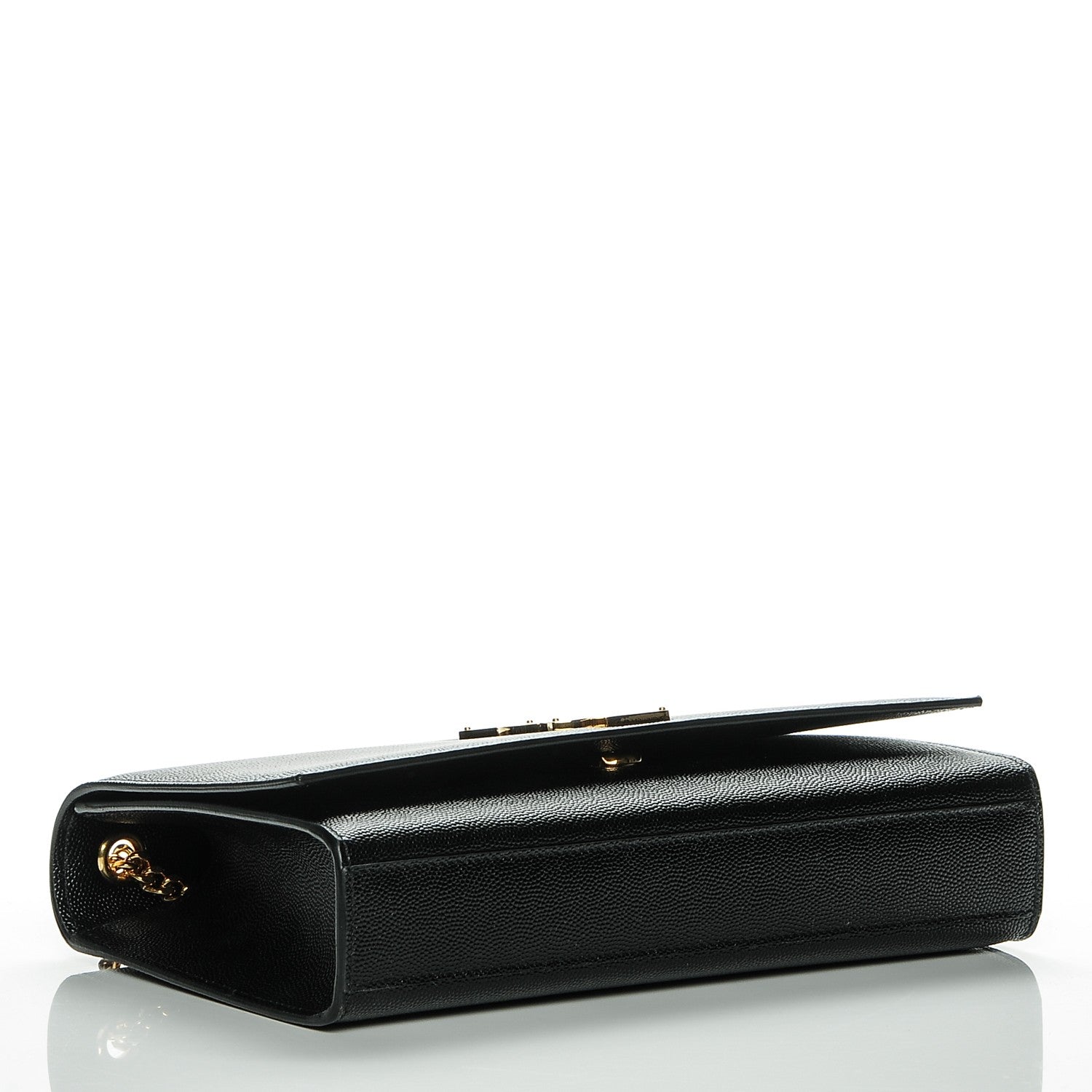Saint Laurent Grain De Poudre Medium Classic Monogram Kate Satchel Black 4 of 7