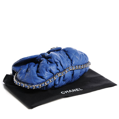 Chanel Washed Lambskin Chain Around Medium Messenger Blue 4 of 7