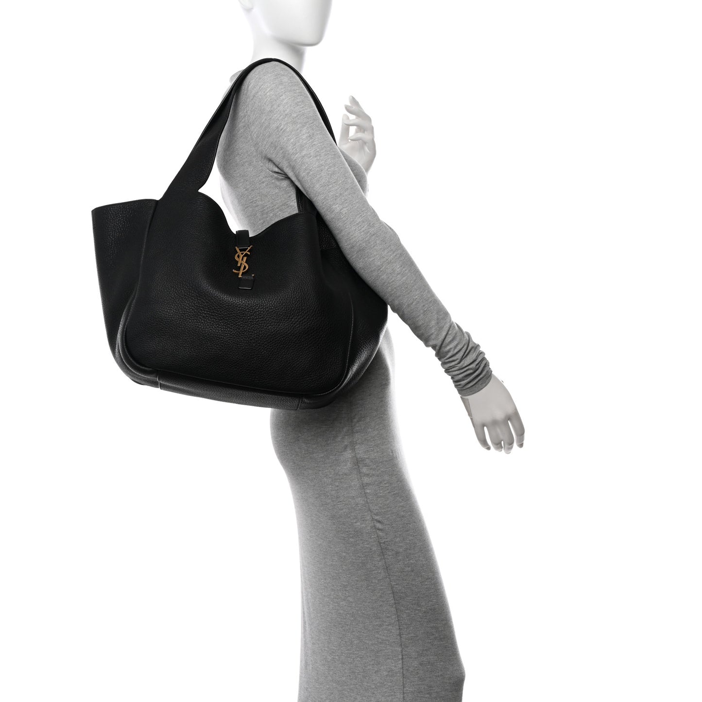 Grained Deerskin Bea Tote Black