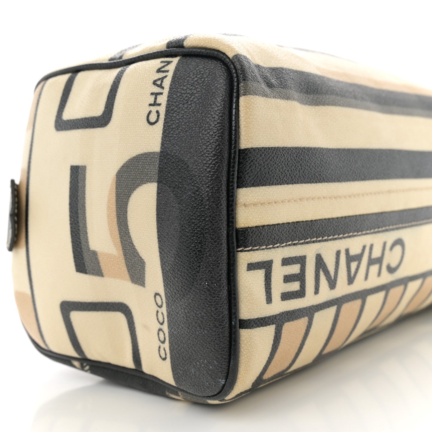 Coated Canvas Le Train Boston Bag Black