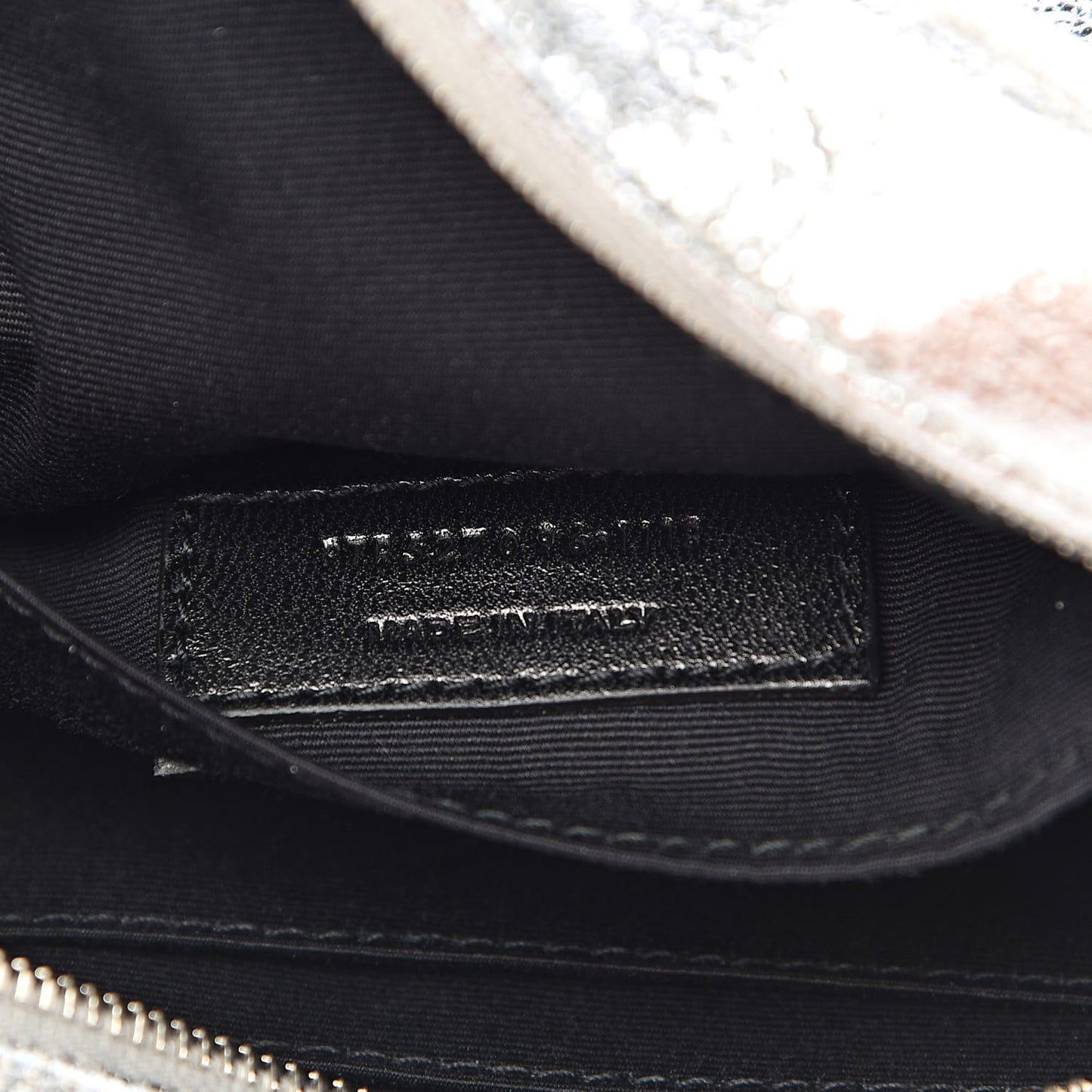 Metallic Lambskin Monogram Lou Belt Bag Argento