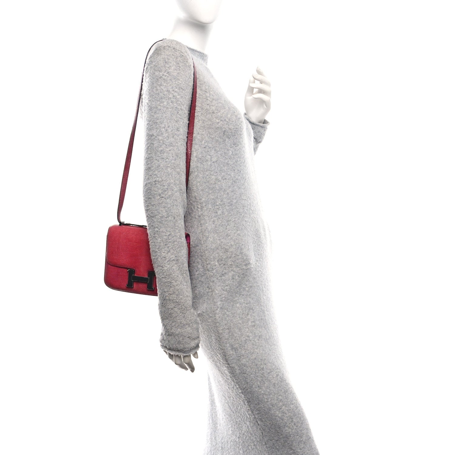 Hermes Lizard Constance 18 Fuchsia 2 of 13