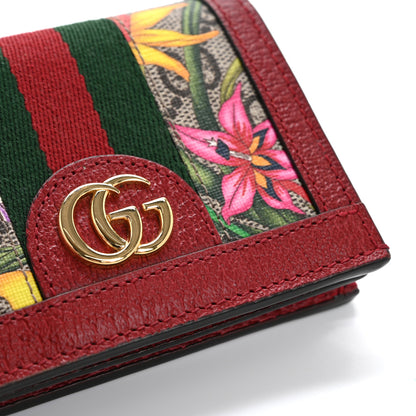 Gucci GG Supreme Monogram Flora Web Ophidia Card Case Red 11 of 11