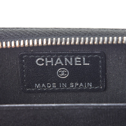 Chanel Sheepskin Quilted Mademoiselle Vintage Zip Coin Purse Black 6 of 8