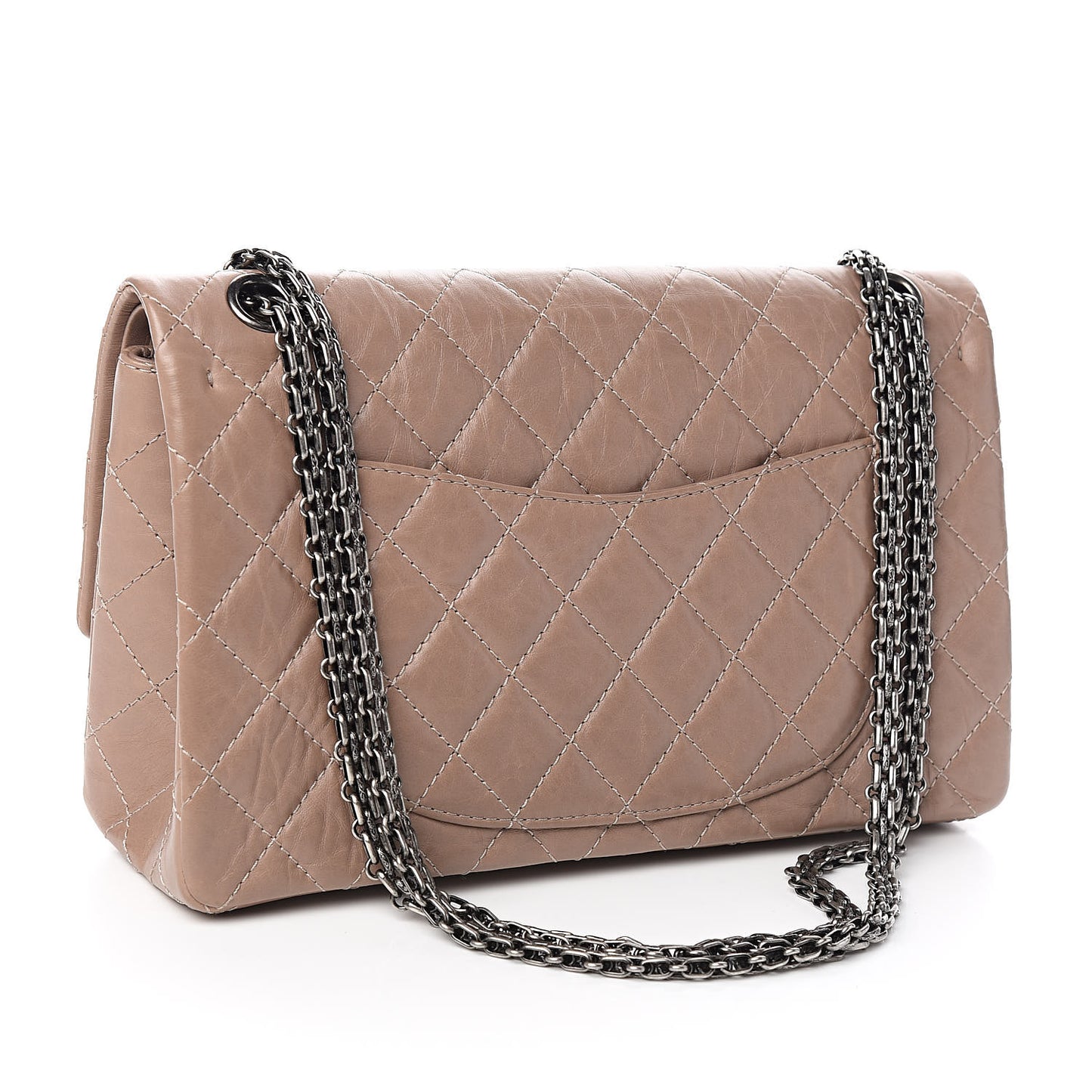 Aged Calfskin Quilted 2.55 Reissue 226 Flap Light Brown