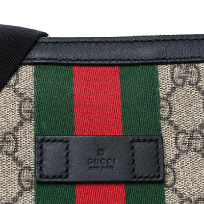 Gucci GG Supreme Monogram Web Messenger Bag Black 8 of 11