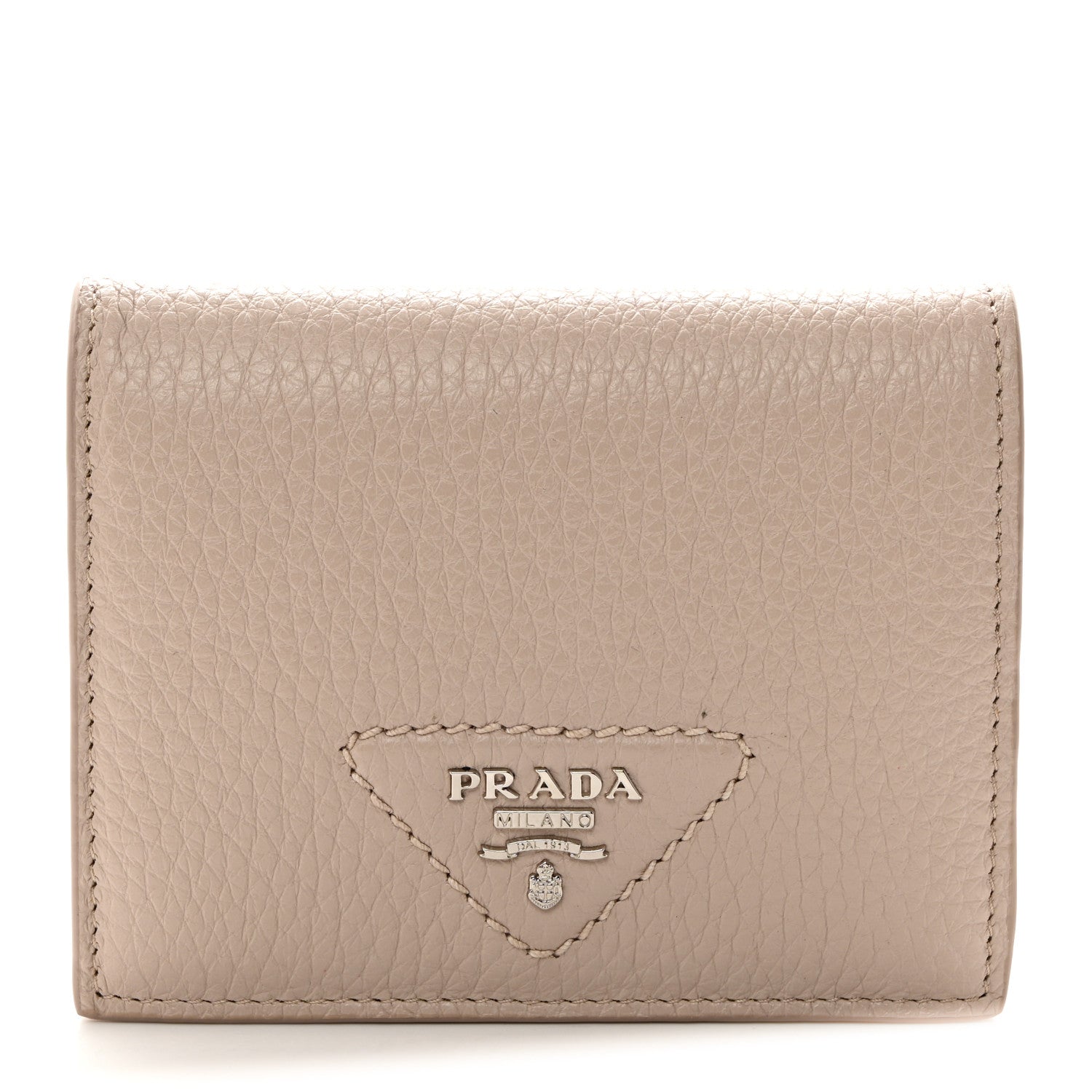 Prada Vitello Daino Small Bi-Fold Wallet Ninfea 1 of 8