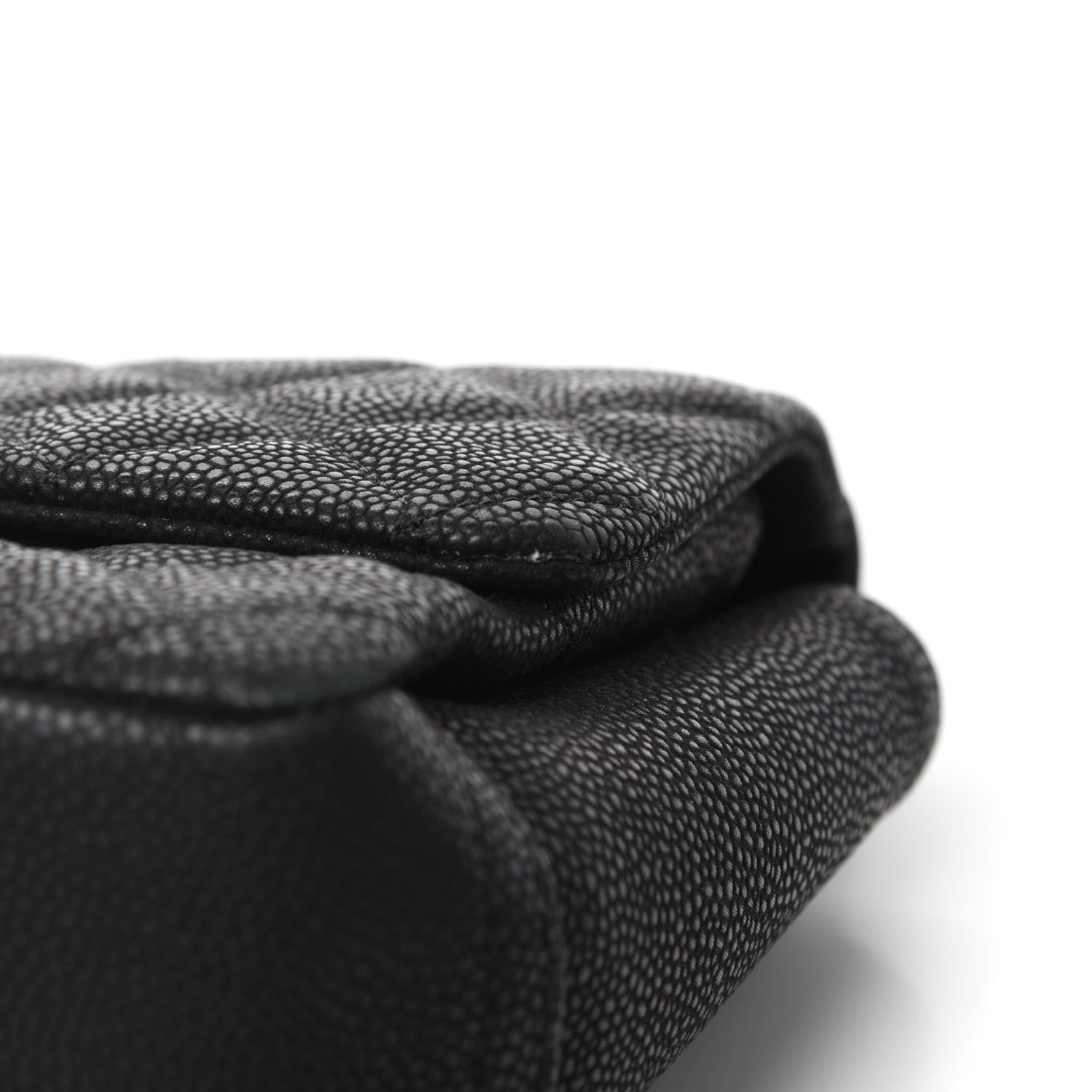 Chanel Iridescent Caviar Quilted Medium Lady Pearly Flap Black 8 of 12