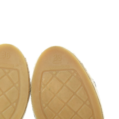 Chanel Lambskin CC Espadrilles 36 Black 6 of 12