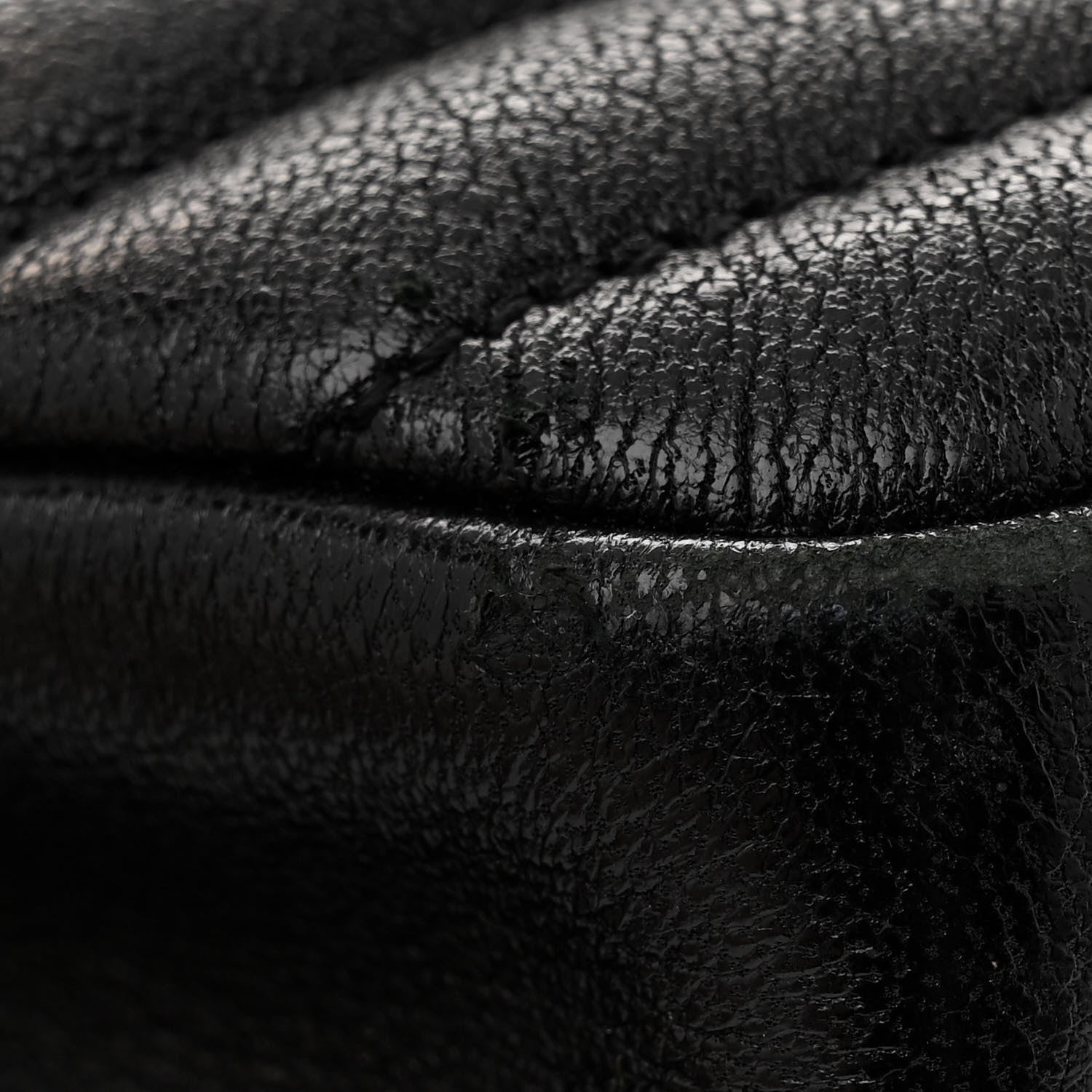 Saint Laurent Sheepskin Matelasse Chevron Monogram Medium College Bag Black 16 of 16