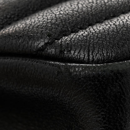 Saint Laurent Sheepskin Matelasse Chevron Monogram Medium College Bag Black 16 of 16