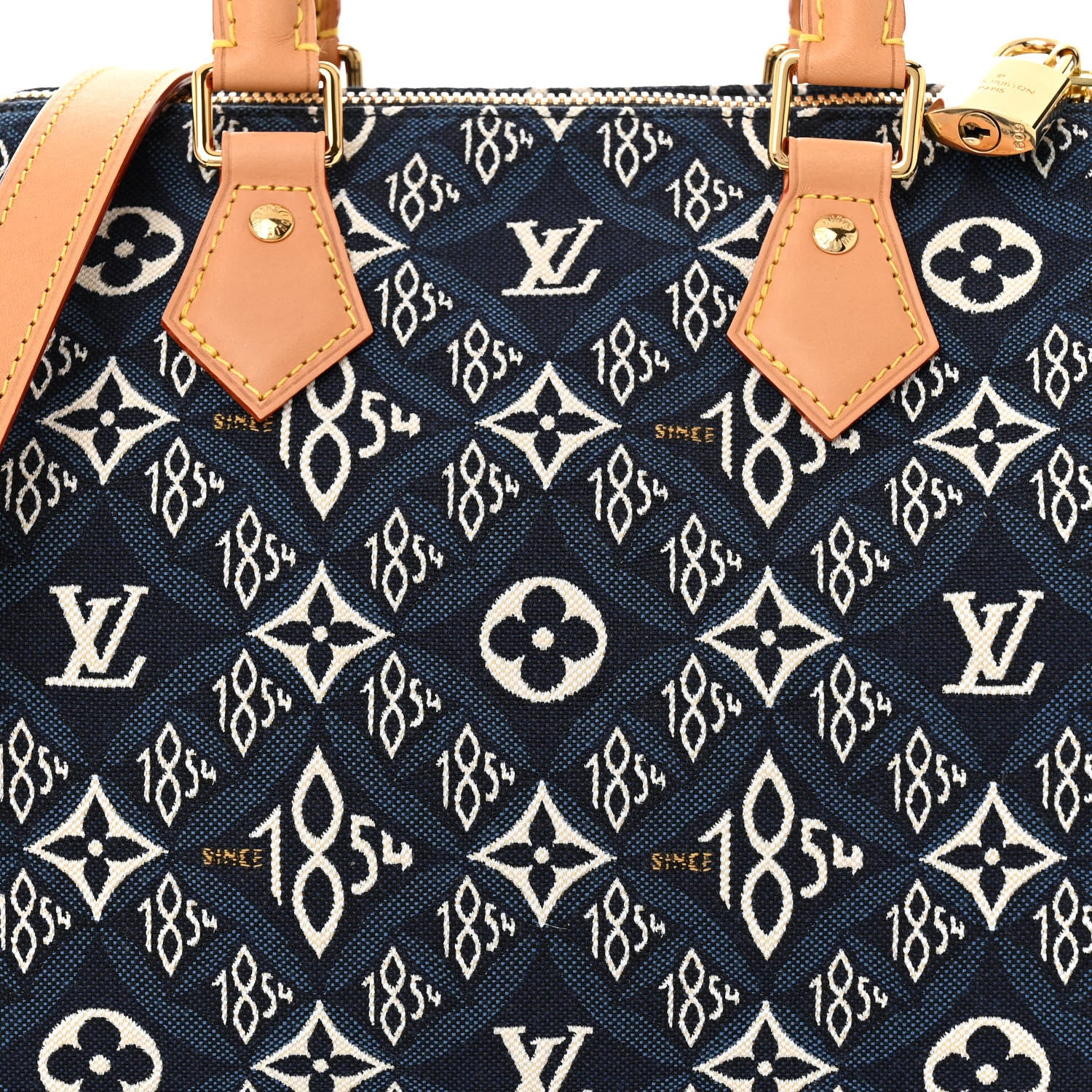Louis Vuitton Jacquard Since 1854 Speedy Bandouliere 25 Blue 8 of 11