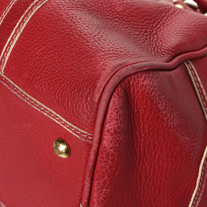 Louis Vuitton Tobago Leather Carryall Red 9 of 12