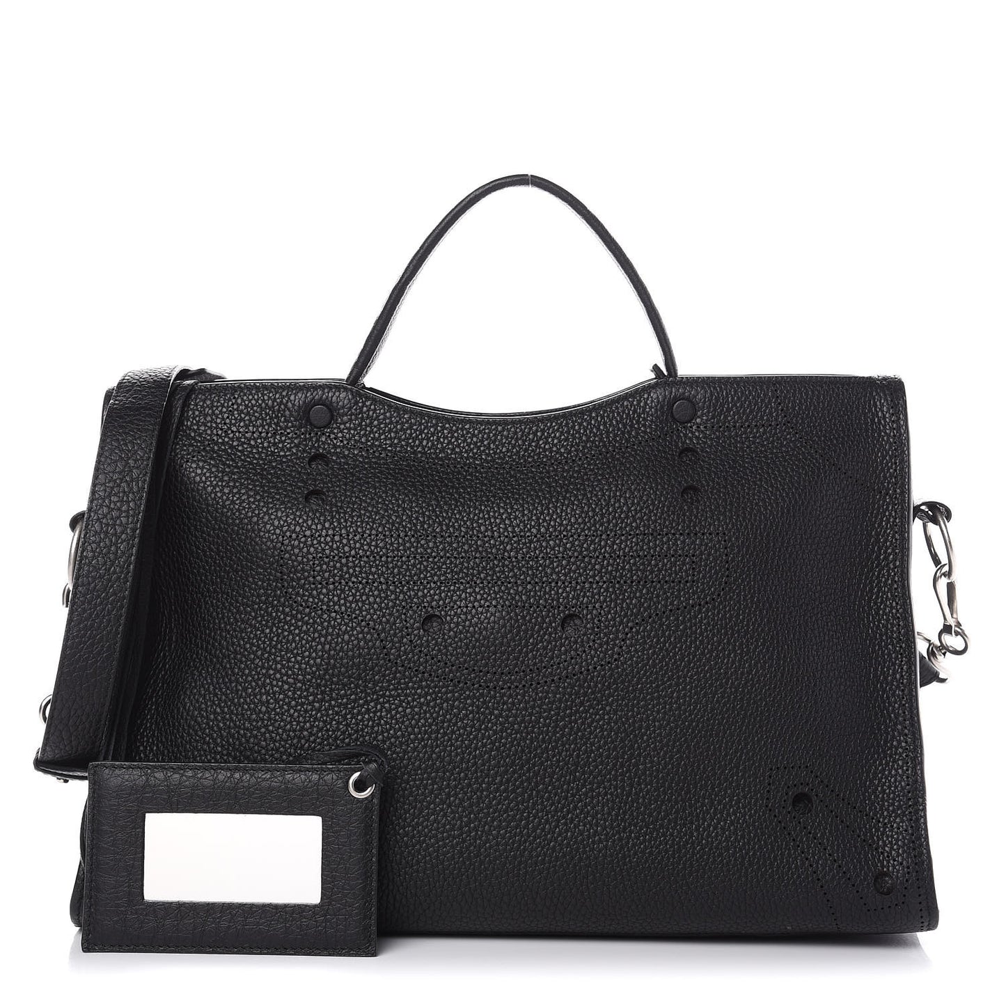 Veau Grana Perforated Blackout Hardware City Black